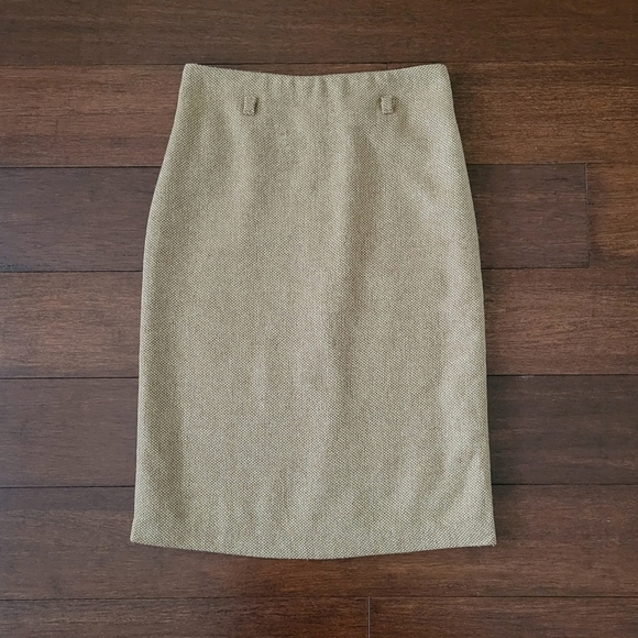 Stile Benetton Women's Wool Midi Pencil Skirt IT Size 38/US Size 2 Brown & Tan - Picture 1 of 11